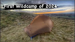 FIRST WILDCAMP OF THE YEAR  CHEVIOTS  FREEZING [upl. by Wenz661]