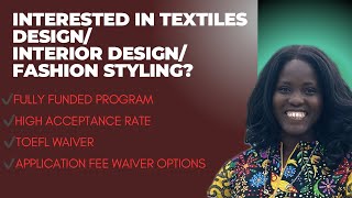 Fully Funded Program in Textile and Apparel Design Fashion Styling in the US  Assistantship [upl. by Kevyn]