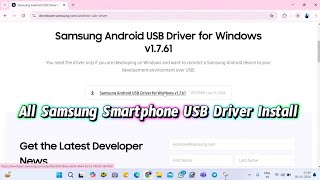 All Samsung Smartphone USB Driver Install  How To Download Samsung USB Driver  Universal ADB [upl. by Richarda]