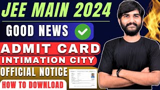 JEE Main 2024 Admit Card ✅  JEE Mains Admit Card 2024  How to Download JEE Main 2024 Admit Card [upl. by Boor]