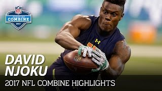 David Njoku Miami TE  2017 NFL Combine Highlights [upl. by Baese]