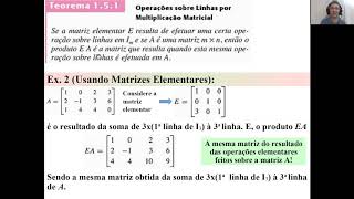 VGA 20206  151  Matrizes Elementares [upl. by Pammi]