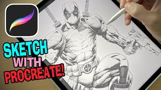 Procreate 2024 How To PencilSketch On The iPad [upl. by Wyndham]