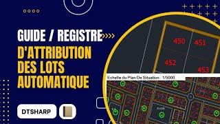 Générer en 1 clic votre guide et registre de lotissement directement dans AutoCAD [upl. by Eiznekcm]