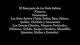 Audiolibro El Banquete de los 7 Sabios Plutarco [upl. by Lacsap280]