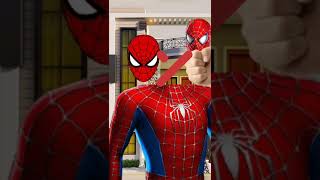 Who Is the REAL Head Of Spider man spiderman challenge children viralshorts shorts kids [upl. by Adev]