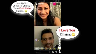 I LOVE YOU Dhanshree  Yuzi LIVE On Instagram Yuzvendra Chahal Wife Dhanashree Verma [upl. by Sayette]