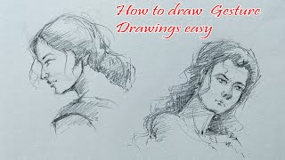 Draw Gesture Drawings easy [upl. by Osrit]