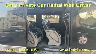 Dalat Private Car Rental With Driver  9 Seater Limousine Van [upl. by Kerr107]