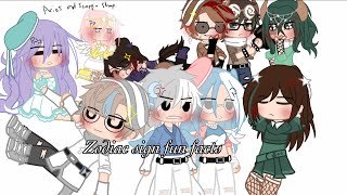 Zodiac Sign fun factsGacha clubThe zodiac signsMy au [upl. by Alderman48]