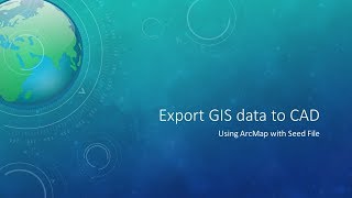 Export GIS to CAD using Seed File [upl. by Acyre]