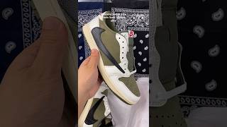 Unboxing UA Jordan 1 low Travis Scott medium olive Wonderkicks jordan1travisscott [upl. by Brecher]