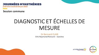 Syndromes myasthéniques  diagnostic et échelles de mesure  AFMTéléthon [upl. by Triley]