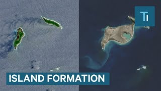 NASA Satellites Captured The Formation Of New Island [upl. by Axia262]