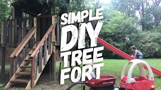 Simple DIY Tree Fort [upl. by Alamak224]