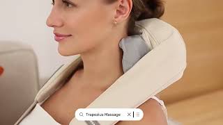 Wireless Neck And Shoulder Kneading Massage Pillow Electric Neck And Back Massager Cervical Back Mus [upl. by Friedlander918]