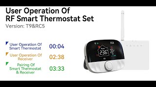 How to operate and pair the desktop type RF smart Thermostat [upl. by Atoked]