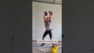 5 min kettlebell long cycle 20kg20kg music kettlebell kettlebellsports kettlebellworkout [upl. by Dhaf129]