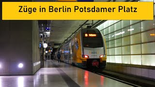 Züge in Berlin Potsdamer Platz mit Fern und Nahverkehr [upl. by Dworman]