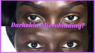 MICROBLADING MY BROWS TO PERFECTION MICROBLADING ON DARKSKIN  OHEMAA BONSU 4 [upl. by Albers281]