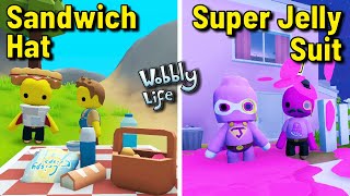 WOBBLY LIFE  Unlock SUPER JELLY SUIT amp Unlock SANDWICH HAT from Stolen Sandwich Task [upl. by Scully]