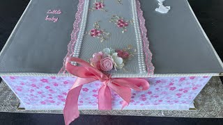 Coffret de naissance fille avec album et petites boites sur commande [upl. by Duquette]