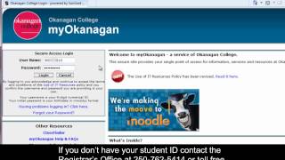 Howto Login to myOkanagan [upl. by Tnomad]