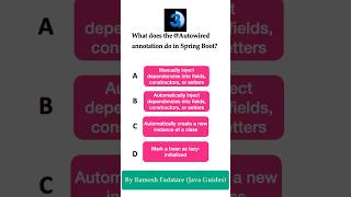 Spring Boot Quiz 10  What does Autowired Annotation do in Spring Boot springboot quiz [upl. by Lamaaj]