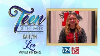 Teen of the Week — 122023 — Kaitlyn Lee Dansville [upl. by Ainoval]