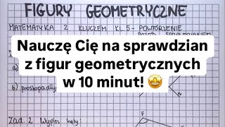 Figury geometryczne  kl 5  Matematyka Z Kluczem  najlepsze przygotowanie na sprawdzian 🙌🤩 [upl. by Iram]