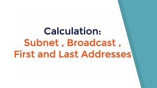 شرح حساب Calculation Subnet  Broadcast  First and Last host Address [upl. by Ahsinawt135]