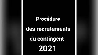 Recrutement du contingent 2021 🇸🇳 [upl. by Coyle]