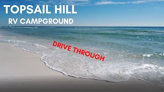 RV Camping at Topsail Hill Campground Santa Rosa Beach Florida drive thru [upl. by Chip]