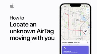 How to locate an unknown AirTag moving with you on iPhone  Apple Support [upl. by Bihas]