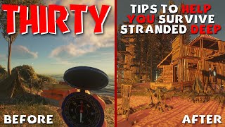 30 TIPS to HELP YOU Survive STRANDED DEEP [upl. by Aliuqaj]