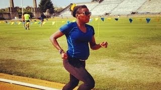 Pregnant Runner Shocks Crowd in 800 Meter Race [upl. by Ahsyekat]