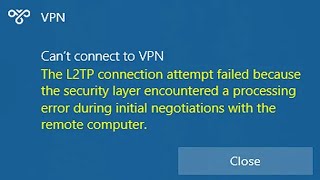 🛡️ L2TP 789 VPN error fix [upl. by Yrevi]