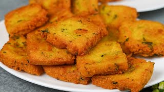 Aloo Besan Snacks  Fried Potato Besan Square  Crispy Potato Snacks  Perfect Winter Evening Snacks [upl. by Latia]