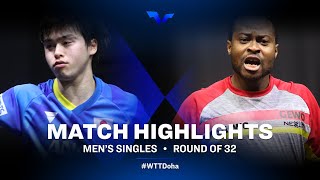 Masataka Morizono vs Quadri Aruna  WTT Star Contender Doha 2021  MS  R32 Highlights [upl. by Eada]