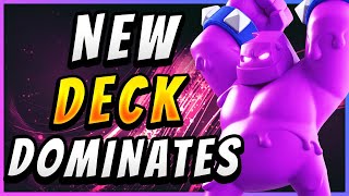 IMPOSSIBLE TO DEFEND NEW EASY ELIXIR GOLEM DECK — Clash Royale [upl. by Cleti]