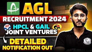 AGL Recruitment 2024  HPCL amp GAIL Joint Ventures  Detailed Notification Out [upl. by Adnek]