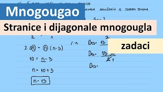 Mnogougao Zbir unutrašnjih uglova i dijagonale mnogougla zadatak [upl. by Pascasia483]