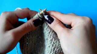 Eastern uncrossed knit stitch [upl. by Nauqram189]