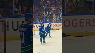 Andrei Kuzmenko Tipping Practice Canucks Warmups [upl. by Eimmelc]