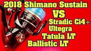 2018 Shimano Sustain Review Comparing it inside and out to the Stradic Ultegra Tatula Ballistic [upl. by Lehcar]