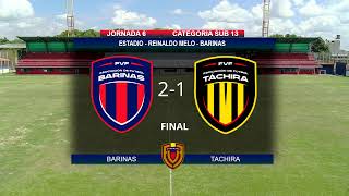 Barinas vs Tachira Jornada 6 Categoría Sub 13 [upl. by Amleht]