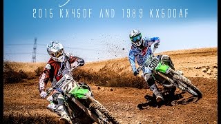 Beauty and the Beast  2015 KX450F and KX500AF test [upl. by Hanako]