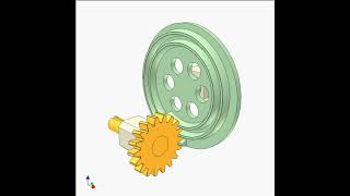 Archimedean Spiral Gear And Spur Gear [upl. by Taimi]