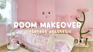 AESTHETIC ROOM MAKEOVER 🎀 pinterest inspired [upl. by Elayor]