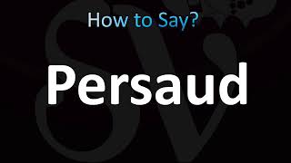 How to Pronounce Persaud CORRECTLY [upl. by Oslec]